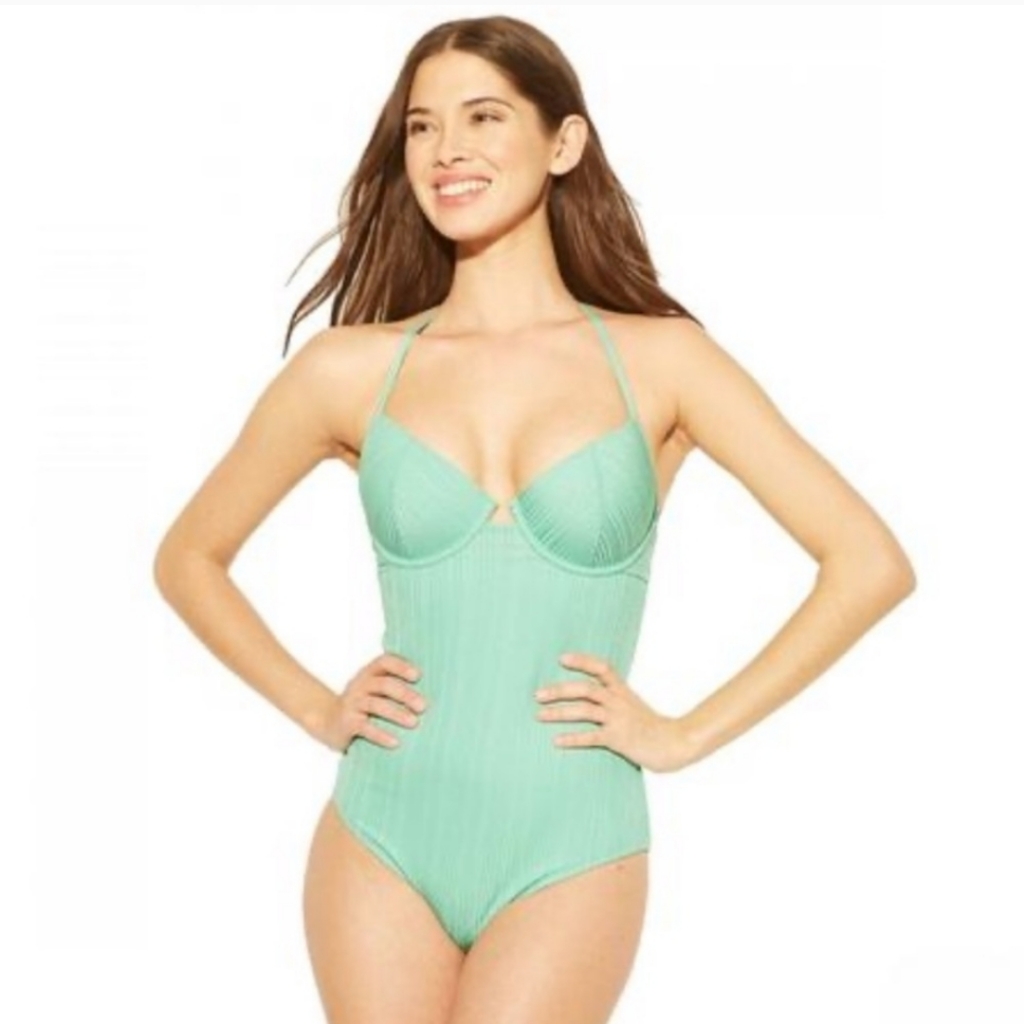 Nwot - Shade & Shore Cabana Mint Swimsuit
